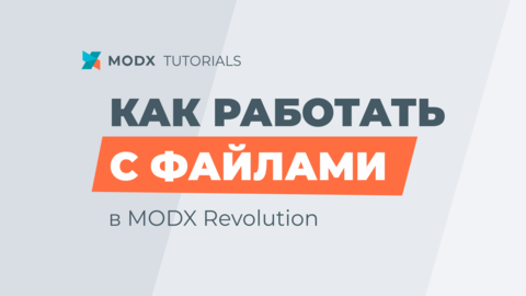 Как работать с файлами в CMS MODX Revolution
